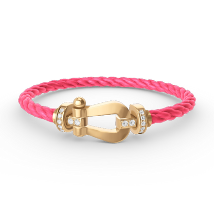 ¡®Veyra Jewelry¡¯FORCE LARGE HORSESHOE HALF DIAMOND BRACELET GOLD