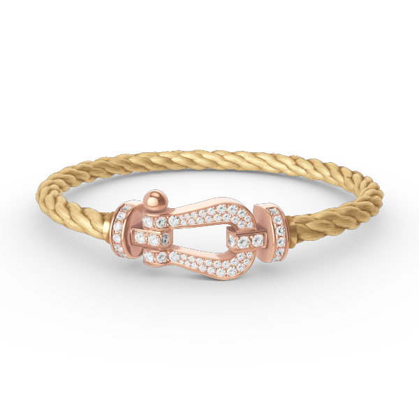 ¡®Veyra Jewelry¡¯FORCE LARGE HORSESHOE FULL DIAMOND BRACELET ROSE GOLD