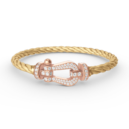 ¡®Veyra Jewelry¡¯FORCE LARGE HORSESHOE FULL DIAMOND BRACELET ROSE GOLD