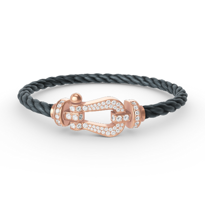 ¡®Veyra Jewelry¡¯FORCE LARGE HORSESHOE FULL DIAMOND BRACELET ROSE GOLD