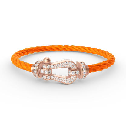 ¡®Veyra Jewelry¡¯FORCE LARGE HORSESHOE FULL DIAMOND BRACELET ROSE GOLD