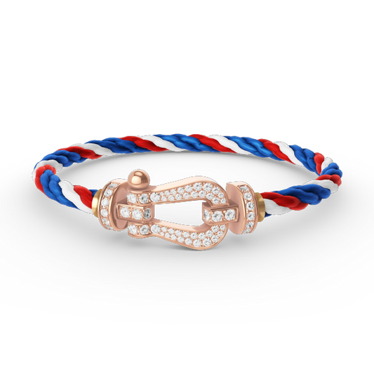 ¡®Veyra Jewelry¡¯FORCE LARGE HORSESHOE FULL DIAMOND BRACELET ROSE GOLD