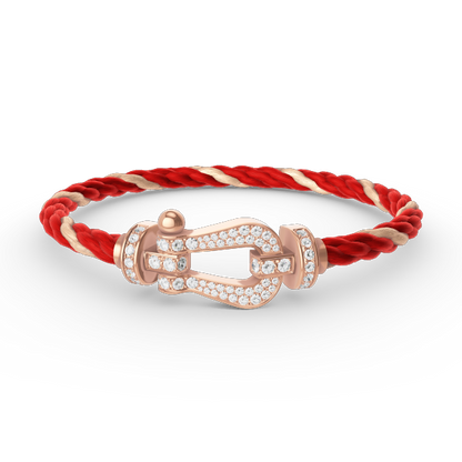 ¡®Veyra Jewelry¡¯FORCE LARGE HORSESHOE FULL DIAMOND BRACELET ROSE GOLD