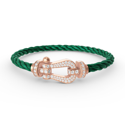 ¡®Veyra Jewelry¡¯FORCE LARGE HORSESHOE FULL DIAMOND BRACELET ROSE GOLD