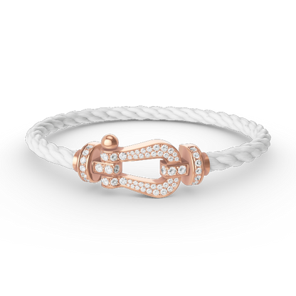 ¡®Veyra Jewelry¡¯FORCE LARGE HORSESHOE FULL DIAMOND BRACELET ROSE GOLD