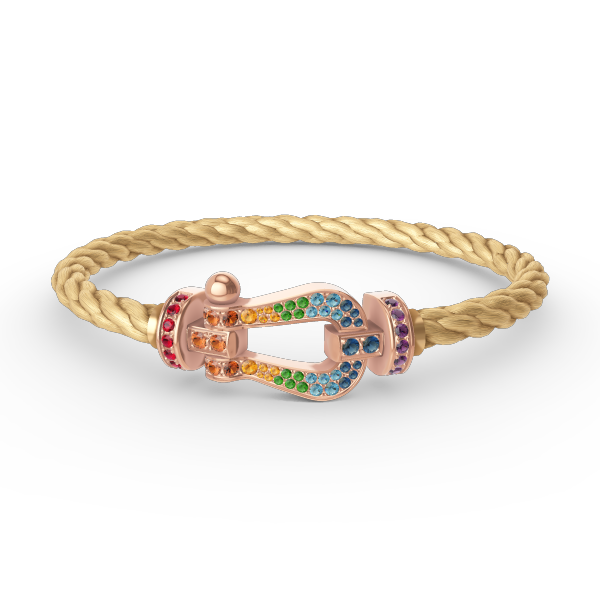 ¡®Veyra Jewelry¡¯FORCE LARGE HORSESHOE  COLORED DIAMOND BRACELET ROSE GOLD