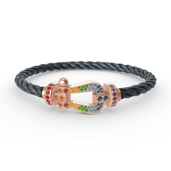 ¡®Veyra Jewelry¡¯FORCE LARGE HORSESHOE  COLORED DIAMOND BRACELET ROSE GOLD
