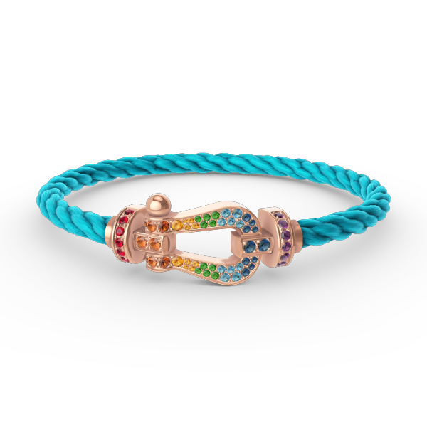 ¡®Veyra Jewelry¡¯FORCE LARGE HORSESHOE  COLORED DIAMOND BRACELET ROSE GOLD
