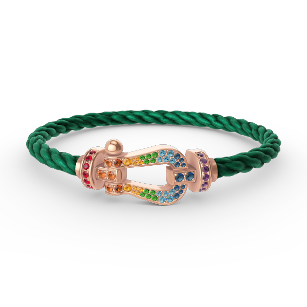 ¡®Veyra Jewelry¡¯FORCE LARGE HORSESHOE  COLORED DIAMOND BRACELET ROSE GOLD