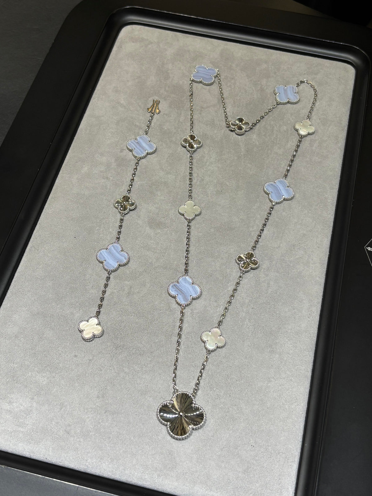 [¡®Veyra Jewelry¡¯] 25 NEW CLOVER 15 MOTIFS PURPLE CHALCEDONY