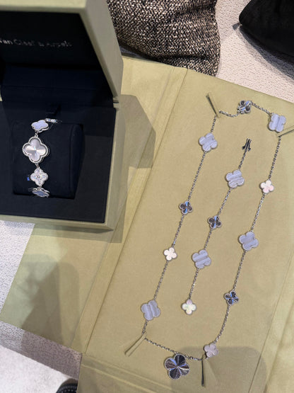 [¡®Veyra Jewelry¡¯] 25 NEW CLOVER 15 MOTIFS PURPLE CHALCEDONY