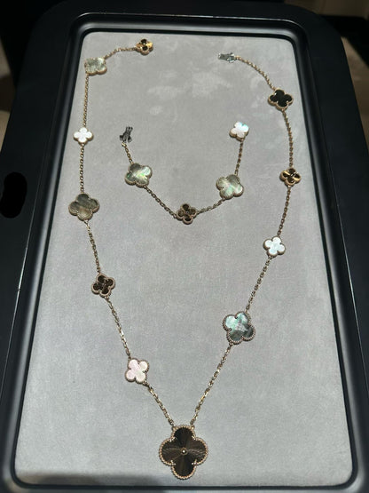 [¡®Veyra Jewelry¡¯] 25 NEW CLOVER 15 MOTIFS GRAY MOTHER-OF-PEARL