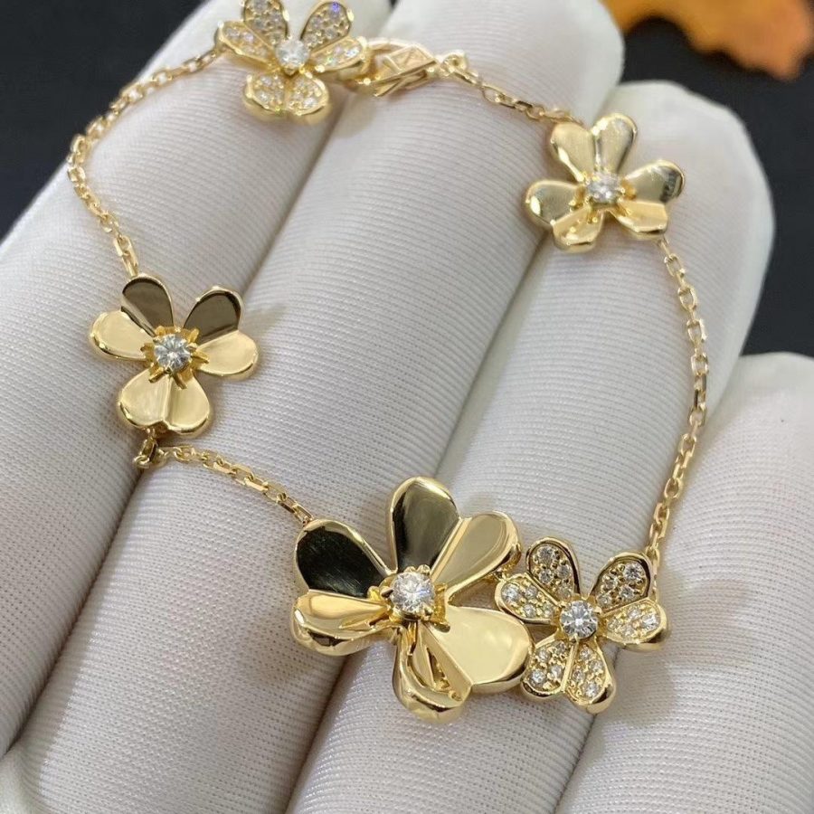 ¡®Veyra Jewelry¡¯FRIVOLE GOLD 5 FLOWERS BRACELET
