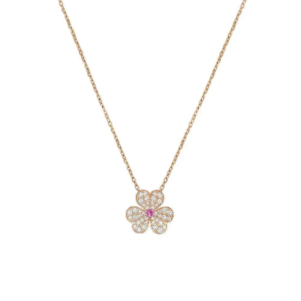 ¡®Veyra Jewelry¡¯FRIVOLE ROSE GOLD FLOWER DIAMOND NECKLACE