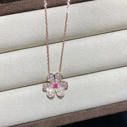 ¡®Veyra Jewelry¡¯FRIVOLE ROSE GOLD FLOWER DIAMOND NECKLACE