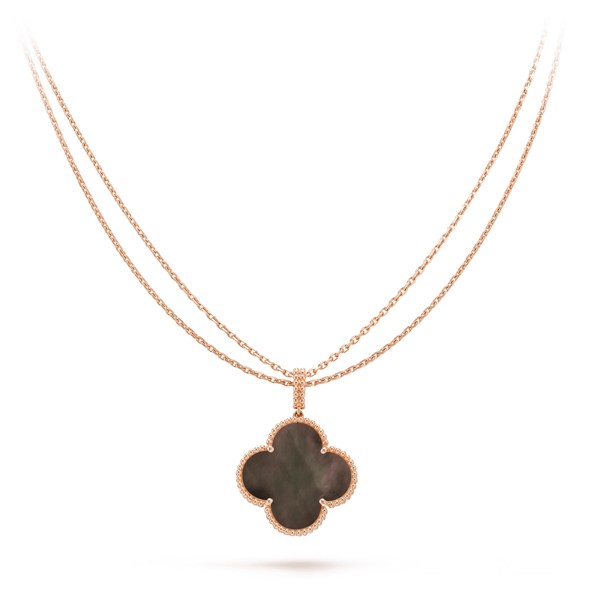 ¡®Veyra Jewelry¡¯CLOVER 25MM GOLD DARK MOP BIG CLOVER NECKLACE