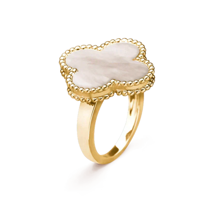 ¡®Veyra Jewelry¡¯CLOVER WHITE MOP RING