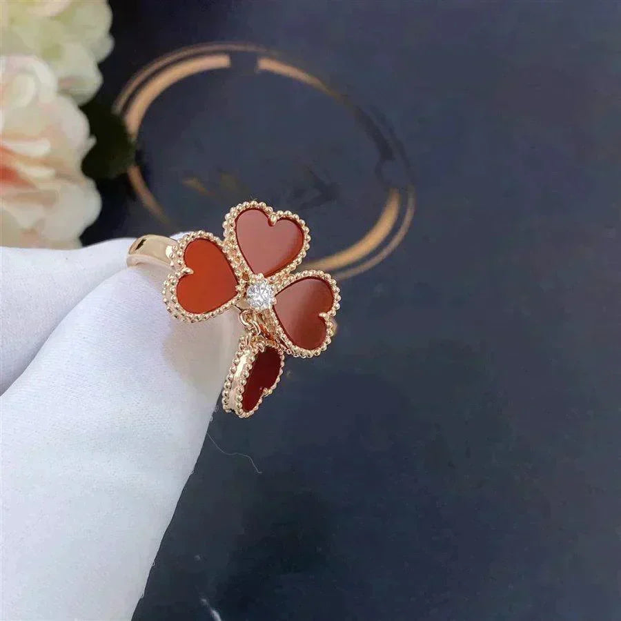 ¡®Veyra Jewelry¡¯SWEET CLOVER CARNELIAN RING
