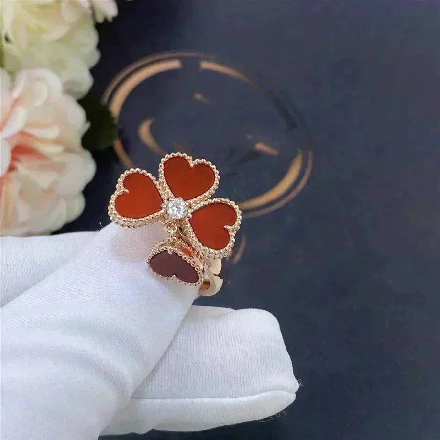 ¡®Veyra Jewelry¡¯SWEET CLOVER CARNELIAN RING