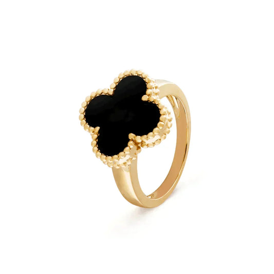 ¡®Veyra Jewelry¡¯CLOVER ONYX RING