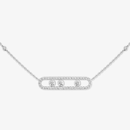 [Veyra Jewelry] Move Pave_ Rose Gold Diamond Necklace