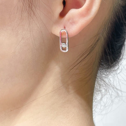 [Veyra Jewelry]MOVE UNO SMALL 1 DIAMOND EARRINGS