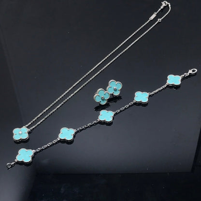 ¡®Veyra Jewelry¡¯CLOVER 1 DIAMOND BLUE SKY SILVER EARRINGS