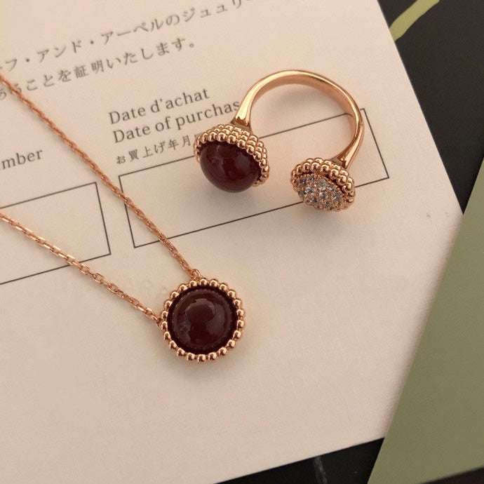 ¡®Veyra Jewelry¡¯PERLEE COULEURS DIAMOND ROSE GOLD BETWEEN THE FINGER RING