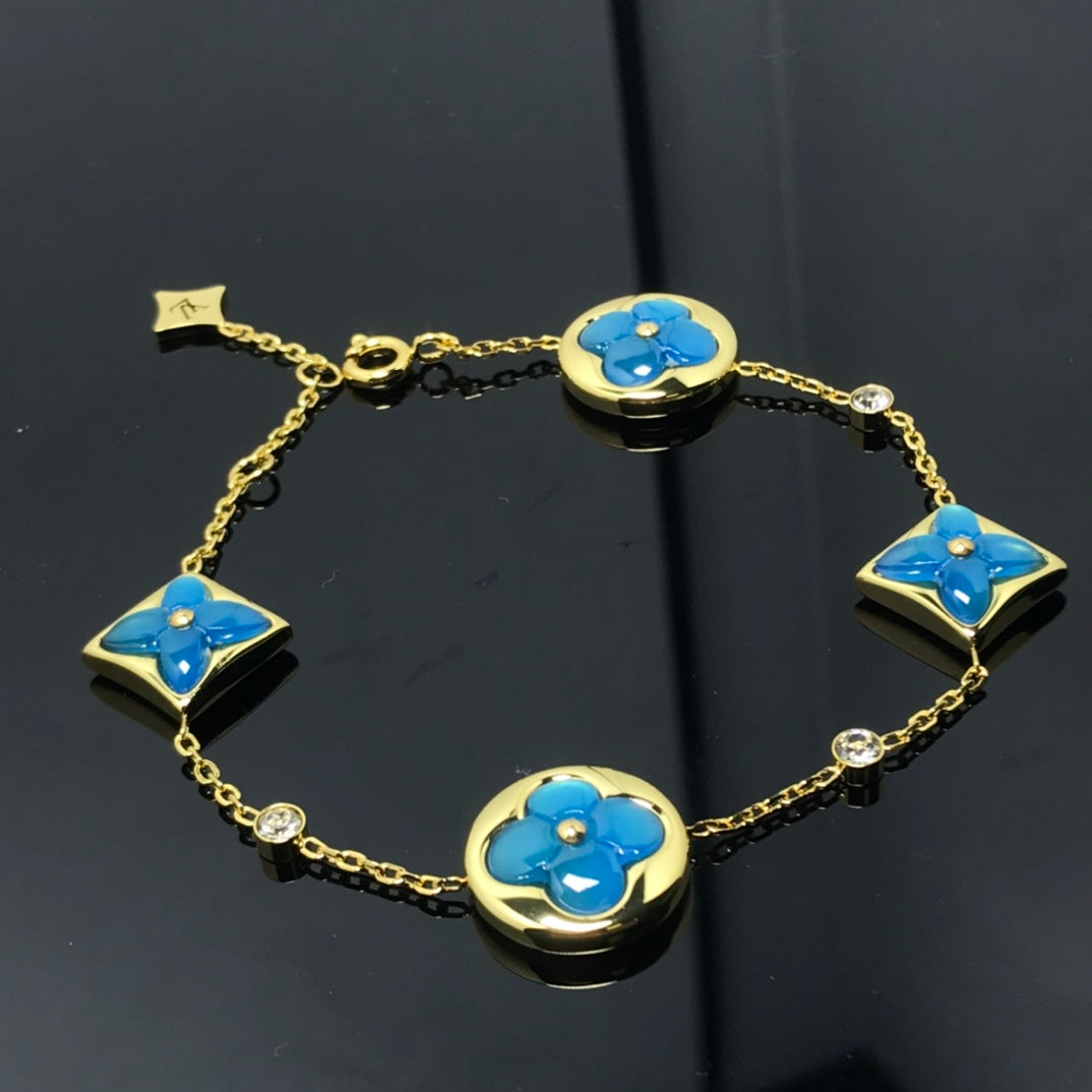 ¡®Veyra Jewelry¡¯STAR AND SUN 4 MOTIF BLUE BRACELET