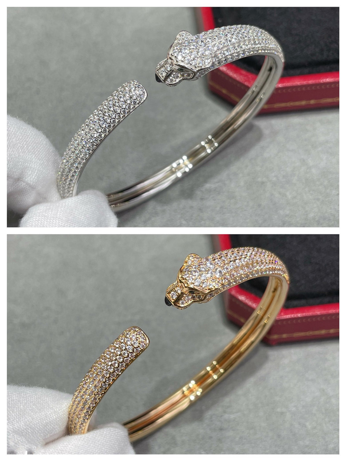 ¡®Veyra Jewelry¡¯PANTHERE FULL DIAMOND OPEN BRACELET