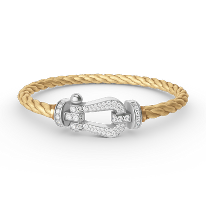 ¡®Veyra Jewelry¡¯FORCE LARGE HORSESHOE FULL DIAMOND BRACELET SILVER