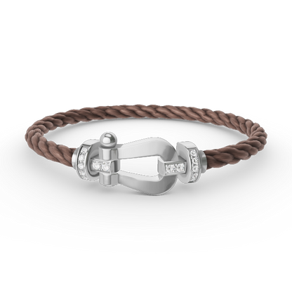 ¡®Veyra Jewelry¡¯FORCE LARGE HORSESHOE HALF DIAMOND BRACELET SILVER
