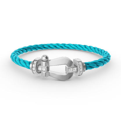 ¡®Veyra Jewelry¡¯FORCE LARGE HORSESHOE HALF DIAMOND BRACELET SILVER