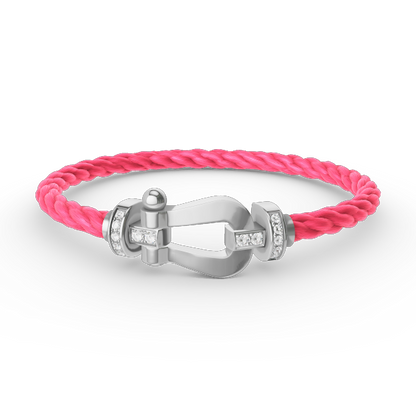 ¡®Veyra Jewelry¡¯FORCE LARGE HORSESHOE HALF DIAMOND BRACELET SILVER