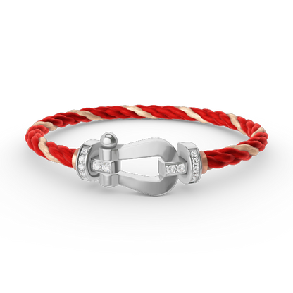 ¡®Veyra Jewelry¡¯FORCE LARGE HORSESHOE HALF DIAMOND BRACELET SILVER