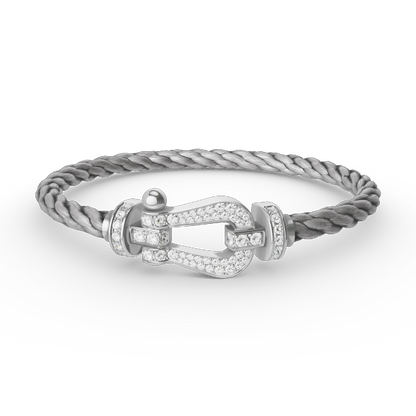 ¡®Veyra Jewelry¡¯FORCE LARGE HORSESHOE FULL DIAMOND BRACELET SILVER