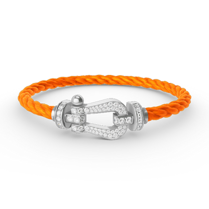 ¡®Veyra Jewelry¡¯FORCE LARGE HORSESHOE FULL DIAMOND BRACELET SILVER