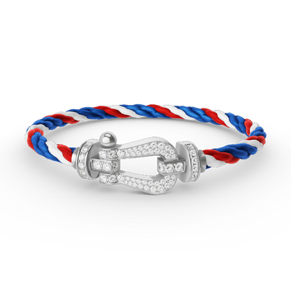 ¡®Veyra Jewelry¡¯FORCE LARGE HORSESHOE FULL DIAMOND BRACELET SILVER