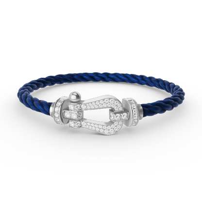 ¡®Veyra Jewelry¡¯FORCE LARGE HORSESHOE FULL DIAMOND BRACELET SILVER