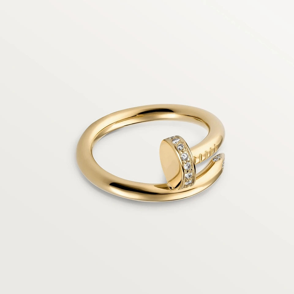 [Veyra Jewelry]Size 7 ring with real gold and diamonds