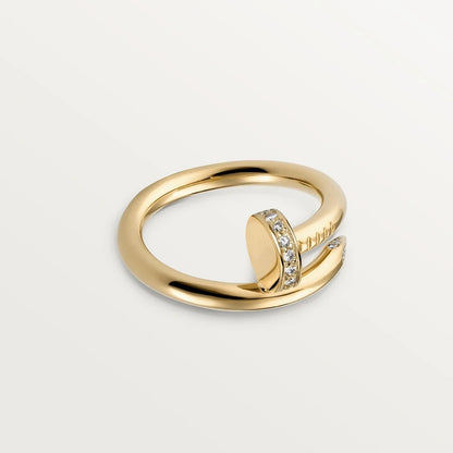 [Veyra Jewelry]Size 7 ring with real gold and diamonds