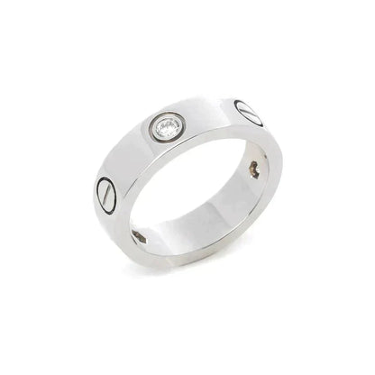 ¡®Veyra Jewelry¡¯LOVE RING 5.5MM 3 DIAMONDS SILVER